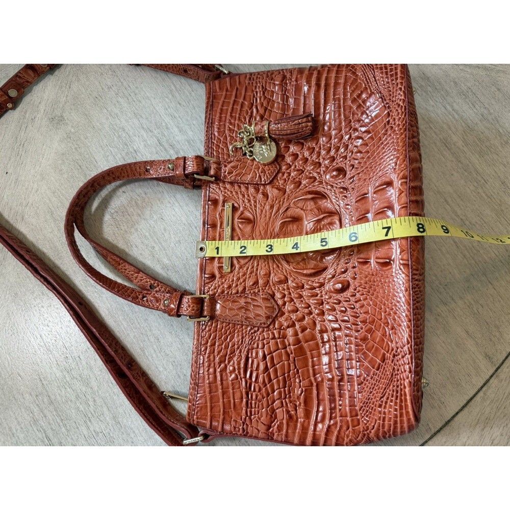 Brahmin Medium Asher Tote Leather Shoulder Bag‎ Pecan Melbourne Croc-Embossed - Picture 9 of 16